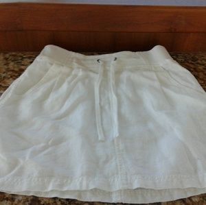 Althleta white linen skirt